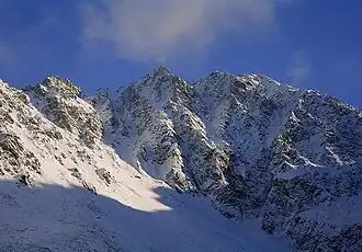 Blick vom Bergsee Dolina Czarna Gąsienicowa