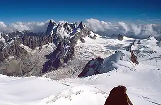 Grandes Jorasses und Arête de Rochefort