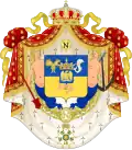 Kleines Wappen von Joseph-Napoleon, König von Neapel und Sizilien von 1806 bis 1808.