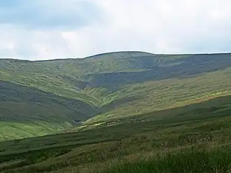 Blick von Swaledale (Nordost) auf Great Shunner Fell