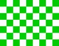 Flagge mit grünem Schachbrettmuster