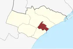 Lage des Mosede Sogn in der Greve Kommune