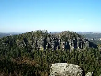 Blick vom Kleinen Bärenstein zum Großen Bärenstein