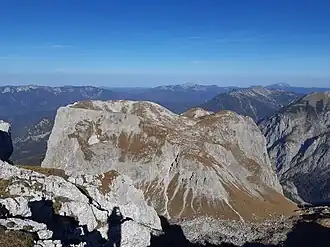 Blick vom Ebenstein nach Norden auf den Großen Griesstein, Kleiner Griesstein im Bild nicht sichtbar.