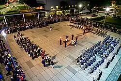 Großer Zapfenstreich vor der Neuen Tonhalle in Villingen-Schwenningen