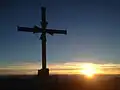 Sonnenuntergang am Gipfelkreuz
