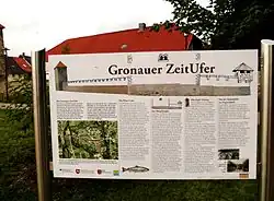 Informationstafel zur Burg Empne und zur Stadtbefestigung Gronau