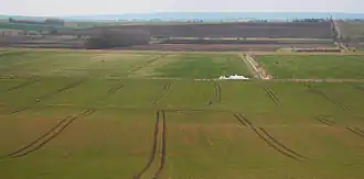 Blick aus Richtung Großer Fallstein über das Große Bruch nach Hedeper