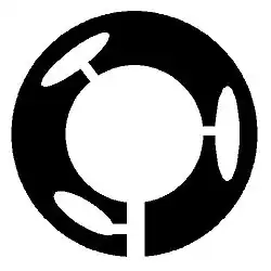 Grundplan eines Brochs. Dun Alascaig ist ein achsenysmmetrischer Broch