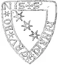 Wappensiegel des stammesselben Ritters Heinrich Grube (1218)