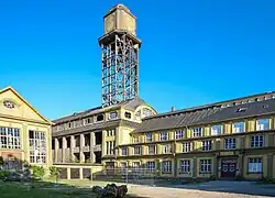 Maschinenhalle, Erzsilo, Förderturm, Waschkaue/Lohnhalle