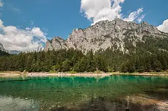 Pribitz mit dem Grünen See bei Tragöß, Steiermark