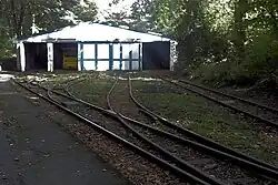 Heutiges Depot in der Nähe des Irrgartens