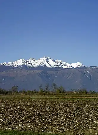 Monte-Cavallo-Gruppe von Cordenons gesehen