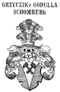 Wappen der Johanna Gryczik von Godulla-Schomberg von 1858