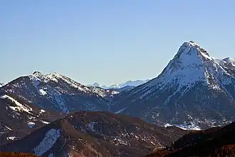 Guffert (rechts) und Schneidjoch (links) von Westen