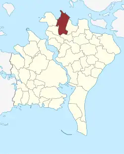 Lage des Nørre Vedby Sogn in der Guldborgsund Kommune