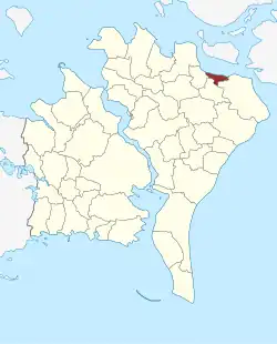 Lage des Stubbekøbing Sogn in der Guldborgsund Kommune