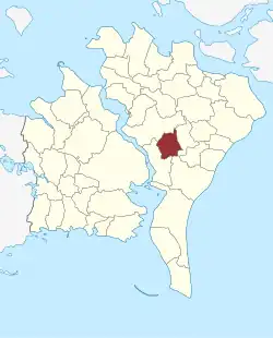 Lage des Systofte Sogn in der Guldborgsund Kommune