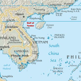 Golf von Tonkin, Karteneintragung