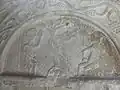 Tympanon aus 12. Jh. über Kirchtür in Gumperda