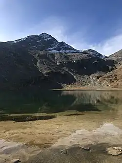 Guraletschsee, im Hintergrund das Fanellhorn.