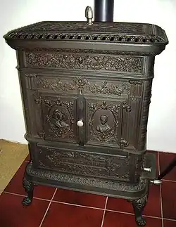 Gussofen der Firma De Dietrich, Original um 1900