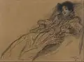 Klimt: Junge Frau im Fauteuil (1896)