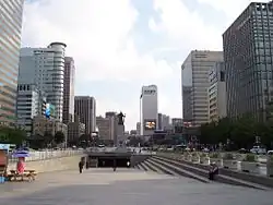 Rückseite des Gwanghwamun-Platzes