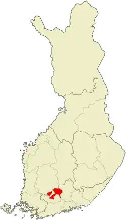 Lage von Hämeenlinna in Finnland