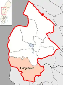Lage der Gemeinde Härjedalen