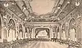 Festsaal im Hôtel des Alpes-Grand Hôtel in Territet, 1895.