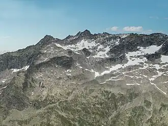 Blick von der Arnoldhöhe nördlich des (dritten) Hannoverhauses auf den Hölltorkogel