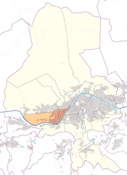 Österreichkarte, Position von Höttinger Au hervorgehoben