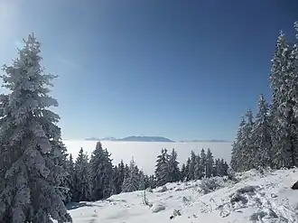 Blick vom Hühnerkogel auf die Petzen (Peca)