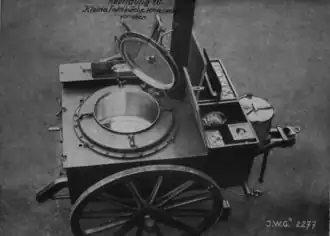 Sicht von oben auf die kleine Feldküche (Hf. 14)