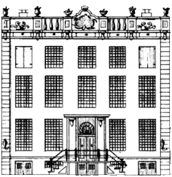 Die Fassade des Museums Geelvinck-Hinlopen um 1770