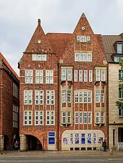 Haus Atlantis in der Bremer Böttcherstraße (Ansicht von der Martinistraße)