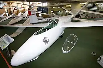 Eine HKS 1 im Deutschen Segelflugmuseum auf der Wasserkuppe