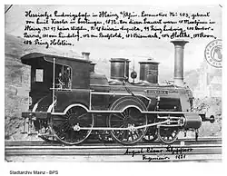 Lokomotive No. 103, Bismarck, der Hessischen Ludwigsbahn, Baujahr 1872