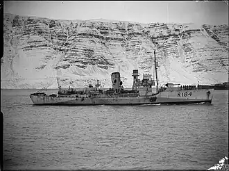 Die Abelia in Hvalfjord, Island, Januar 1942