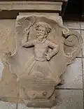 Weinmann-Wappen vom Heilbronner Fleischhaus, heute im städtischen Lapidarium