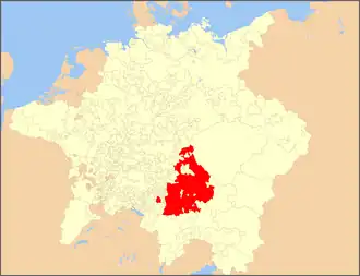 Kurfürstentum Bayern (rot)