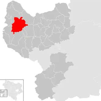 Lage der Gemeinde Haag (Niederösterreich) im Bezirk Amstetten (anklickbare Karte)