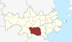 Lage des Vedsted Sogn in der Haderslev Kommune