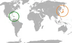 Lage von Haiti und Japan