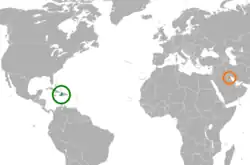 Lage von Haiti und Kuwait