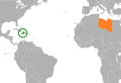 Lage von Haiti und Libyen