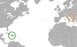 Lage von Haiti und Montenegro
