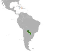 Lage von Paraguay und Haiti